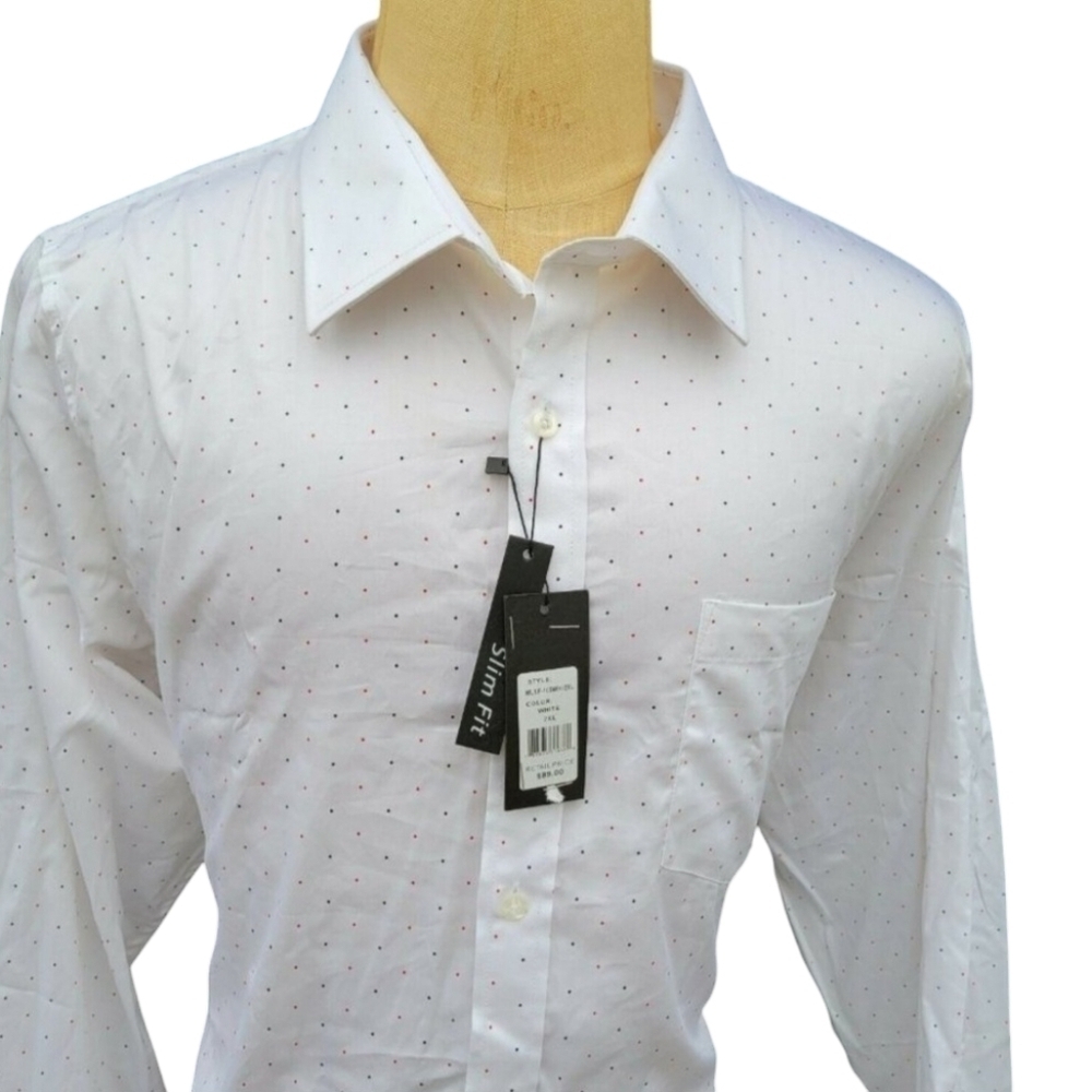 Men's Galaxy By Harvic Premium Slim Fit Long Sleeve Shirt. XXL